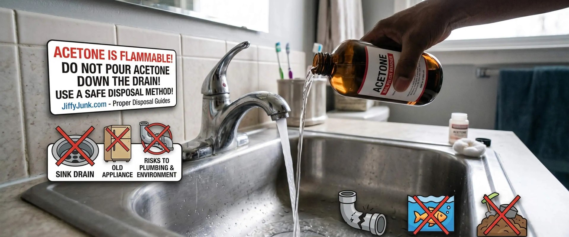 What to Do If You Poured Acetone Down the Drain by Mistake